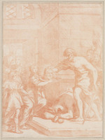 K I 078
<br/>
Salome ontvangt het hoofd van Johannes de Doper
<br/>
<em>Cortona, Pietro da (1596-1669) - school van</em>